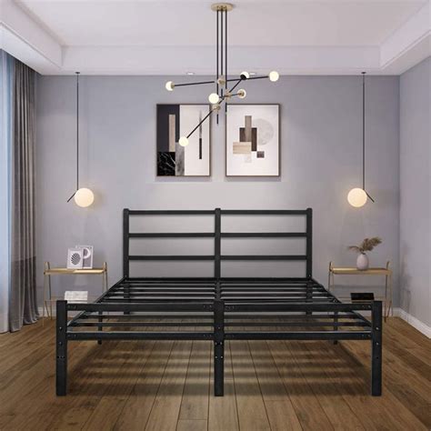 steel box bed images|metal bed frame 16 inch.